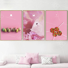 Pink Macaron Candy Canvas Art Painting Nordic Kitchen Room Posters And Prints Wall Pictures For Living Room Decoration No Framed 2024 - buy cheap
