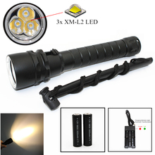 Yellow Light Diving Flashlight 3x L2 LED 3000LM Underwater Dive Light Waterproof Torch 18650 Lamp 2024 - buy cheap