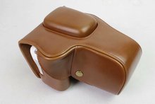 New Pu Leather Camera Video Case Bag Cover For Canon 200D Camera With Strap Black brown coffee 2024 - buy cheap