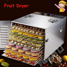 10 Tray Dehydrator Stainless Steel Nuts Dry Machine Fruits and Vegetables Dehydration Drying Machine Pet Food Dryer 2024 - buy cheap