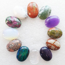 (12 pieces/lot)  Wholesale Natural Mixed Stone Oval CAB Cabochon 25x18x6mm Free Shipping Fashion Jewelry J413 2024 - buy cheap