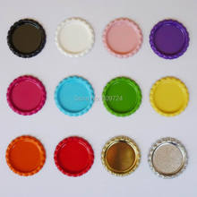 "3500 шт/партия" простые крышки бутылки в двухсторонних цветах для ювелирных аксессуаров, 13 цветов на выбор 2022 - купить недорого