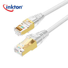 Inkton высокое качество Cat7 FTP LSZH Патч-корд Rj45 Cat7 Экранирование Ethernet патч-кабель 8p8c Lan кабель провод 0,5 м/1 м/1,5 м/2 м/3 м/5 м 2024 - купить недорого