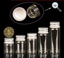 7ml 22*40*14mm Empty Clear Glass Wishing Bottles Vials With Aluminium cap 2024 - buy cheap