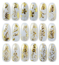 Makartt 1 Sheet 108 Designs Gold Silver Flower Nail Sticker Nail Art Decorations  3D Nail Art Sticker Beauty Manicure B0779 2024 - buy cheap