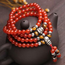 Wholesale Red Crystal Bracelets 108 Buddha Beads With laughing Buddha Accessories Bracelets Lucky for Women Ethnic style Jewelry 2024 - buy cheap