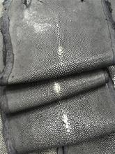 1pcs black Genuine Stingray Skin Leather Hide Pelt Black About 1.1mm thick 2024 - buy cheap