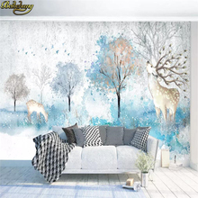 beibehang Custom Modern minimalist elk tree Photo Wall Paper 3D Large Mural Wallpaper for Walls Decorations Living Room Bedroom 2024 - buy cheap