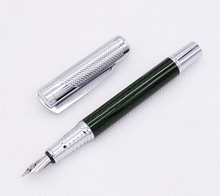 Fuliwen pluma estilográfica exquisita de fibra de carbono plumín medio de 0,7mm, pluma de escritura de calidad verde oscuro de moda para negocios de oficina 2024 - compra barato