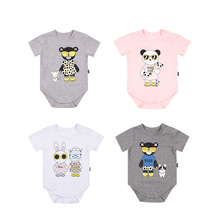 TinyPeople 2020 panda baby onesies summer Short sleeve cotton infant bodysuit body bebe baby Clothes for newborn girls costume 2024 - buy cheap
