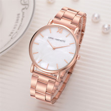 Женские часы с мраморным циферблатом Lvpai, розовое золото, нержавеющая сталь, роскошные часы 2024 - купить недорого