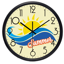 Reloj de pared de sol y olas de verano, reloj creativo para sala de estar 2024 - compra barato