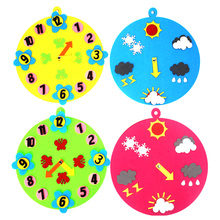 Детские Ранние развивающие часы время погода обучения часы когнитивные игрушки для детей NSV775 2024 - купить недорого