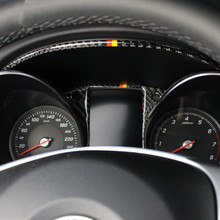 Carbon Fiber Dashboard Decoration Cover Trim Strip For Mercedes Benz C Class W205 GLC X253 2015-2018 Car Interior Accessories 2024 - buy cheap