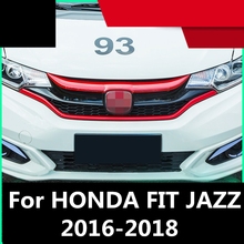 Bumper Air-inlet Grille Trims Front Grille Strip Center Racing Cover  Exterior car Accessories For HONDA FIT JAZZ 2016-2018 2024 - buy cheap