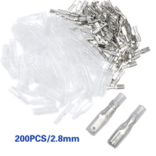 200Pcs 2.8mm Crimp Terminal Female/Male Spade Electrical Insulating Sleeve Wire Wrap Connector Kit 2024 - buy cheap