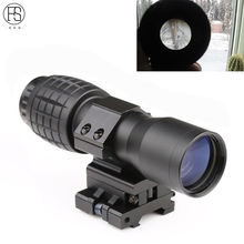 Tactical Hunting Optics Sight 3X Magnifier Scope 20mm Rail Military Shooting Airsoft Sport Gun Rifle Compact With Flip Up Mount 2024 - buy cheap