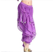 New belly dance costumes senior sexy gauze silver beads belly dance  pants for women belly dance  trousers 2024 - buy cheap