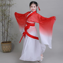 Children's Elegant Zither Stage Costume Girls Classical Dance Costume Fairy Princess Ancient Chinese Hnafu for Tang Dynasty Suit 2024 - buy cheap