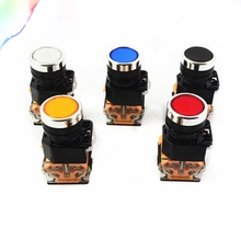 1PCS LA38 22mm Flat head Pushbutton switch 1NO 1NC Momentary Push button switches LA38-11 2024 - buy cheap