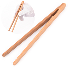 Tea Clips 18cm Bamboo Tweezers Wood Color Textured Bamboo Kongfu Tea Utensil Tweezers 2024 - buy cheap