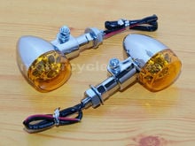 1 par de lâmpadas de led para seta de motocicleta, conjunto universal de cores cromadas para harley honda yamaha suzuki kawasaki 2024 - compre barato