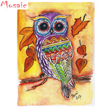 animal Diamond Embroidery owl leaves 5D DIY Diamond Painting Square/Round Mosaic diamond 3d Picture Of Rhinestone Home Decor 2024 - buy cheap