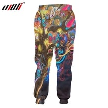 UJWI 2019 Unisex Hip Hop 3D Printed Service Oringial Colorful tree Custom Plus Size Sweatpantss Dropshipping 2024 - buy cheap