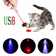 Mini lazer Red Laser Pointer USB Rechargeable 3 In 1  Pen Flashlight Charging UV Torch Cat Chaser Pen Flashlight Multifunction 2024 - buy cheap