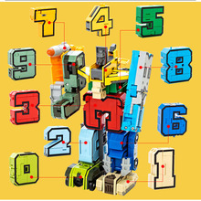 Diy montado brinquedos na primeira infância blocos de construção educacionais transformado brinquedo king kong blocos de construção digital robô equipado 2024 - compre barato