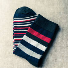 New Arrival 1 Pair Striped Funny Pattern Crew Socks New Combed Autumn Winter Fashion Cotton Socks Men Casual Happy Socks 41-46 2024 - buy cheap