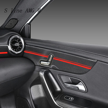 Car styling Carbon Fiber Interior Door Handle Cover Stickers Trim  For Mercedes Benz A Class A180 A200 Interior Auto Accessories 2024 - buy cheap