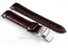 18mm (Buckle16mm) T035210A High Quality Silver Butterfly Buckle + Wine red Genuine Leather Watch Bands Strap For T035207A Woman 2024 - buy cheap