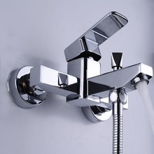 2015 Limited Chrome Shower Panel Copper Bathtub Faucet Shower Triple Tap Water Bathroom Concealed Cold And Hot Mixing Valve 2024 - buy cheap