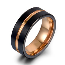 Мужское кольцо из карбида вольфрама, 8 мм 2024 - купить недорого
