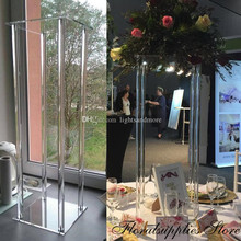 Soporte de exhibición de acrílico transparente, columna de decoración de Pilar elegante, florero, centros de mesa, 80 cm de alto y 25 cm de diámetro 2024 - compra barato