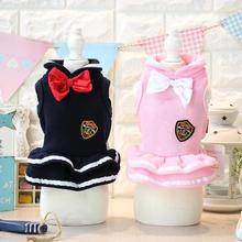 Dog CLothes Cotton Bow Cat Dog Dress Winter Warm Clothing For Dogs Puppy Dog Cat Pet Clothes Apparel Yorkie Maltese Chiwawa 2024 - buy cheap