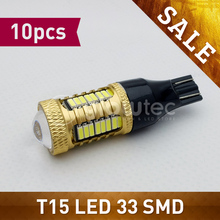 Lâmpada led t15 w16w 33 smd 5630 33smd., lâmpada led t10 para lateral do carro. 10 unidades. 2024 - compre barato