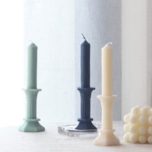 Vela de Decoración Retro europea, columna romana, candelabro, casa romántica, cena a la luz de las velas, arreglo de escritorio para el hogar 2024 - compra barato