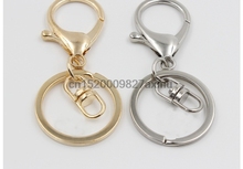 500PCS Key Chain Rhodium Plated Lobster Clasp Round Split Keychain Lobster key ring 2024 - buy cheap