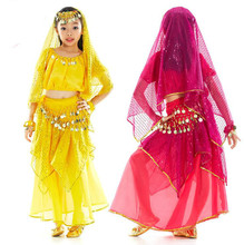 Bellydance Costume for Girls Kids Belly Dance Top&Dress Bollywood Dance Costumes Children Indian Dresses Clothes for Dancing 2024 - buy cheap