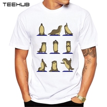 TEEHUB-Camiseta divertida con estampado de nutria para hombre, camiseta de YOGA de manga corta con cuello redondo, Tops geniales, 2019 2024 - compra barato