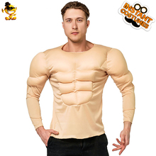 Masculino músculo peito camisa traje festa de halloween cosplay conjunto adulto vestir-se forte colete muscular superior traje túnica terno 2024 - compre barato