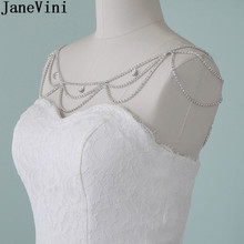 JaneVini Bohemian Crystal Bridal Shoulder Necklace Luxury Rhinestone Bride Necklaces Collar Shoulder Chain Wedding Accessories 2024 - buy cheap