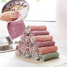 1pc microfibra toalha de cozinha absorvente pano de prato não-vara óleo de lavagem de cozinha pano de limpeza utensílios de mesa domésticos ferramentas de limpeza 2024 - compre barato