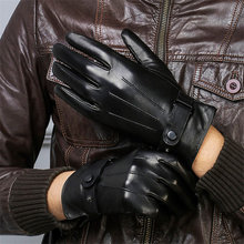 Imported Man's Sheepskin Gloves Genuine Leather Male Gloves Plus Velvet Thicken Winter Warm Driving Man Mittens XC-108M 2024 - buy cheap