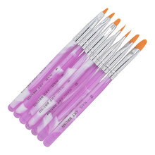 7 Pcs/Pack Acrylic Nail Art Tips UV Gel Builder Set Painting Brush Design Pen DIY 21 2024 - buy cheap