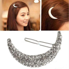 Shuangshuo New Crystal Moon Rhinestone Hair Accessories for Women Pearl Moon Hair Clips Headdress Hairpin Clamps Hair Jewelry 2024 - buy cheap