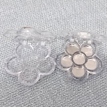 6 Colors Transparent Lipstick Palette Case Flower Shaped Refillable Cosmetic Container Plastic Eyeshadow Palette Packaging 2024 - buy cheap