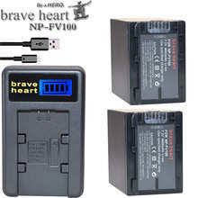 Batería NP FV100 NP-FV100 FV100 para cámara Sony SX83E, SX63E, FDR-AX100E, AX100E, HDR 2024 - compra barato